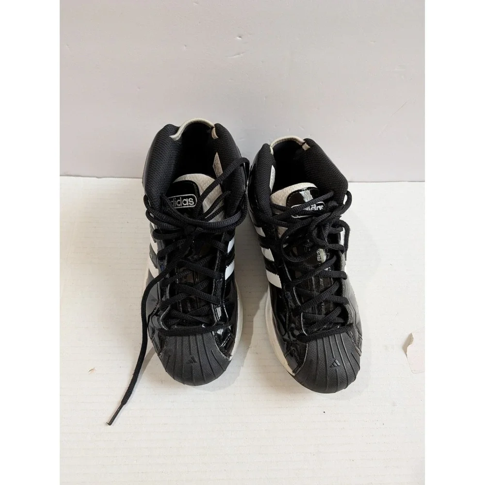 Adidas Pro Model 2G Black Patent Leather Basketball Sneakers EG2158 Youth Size 5